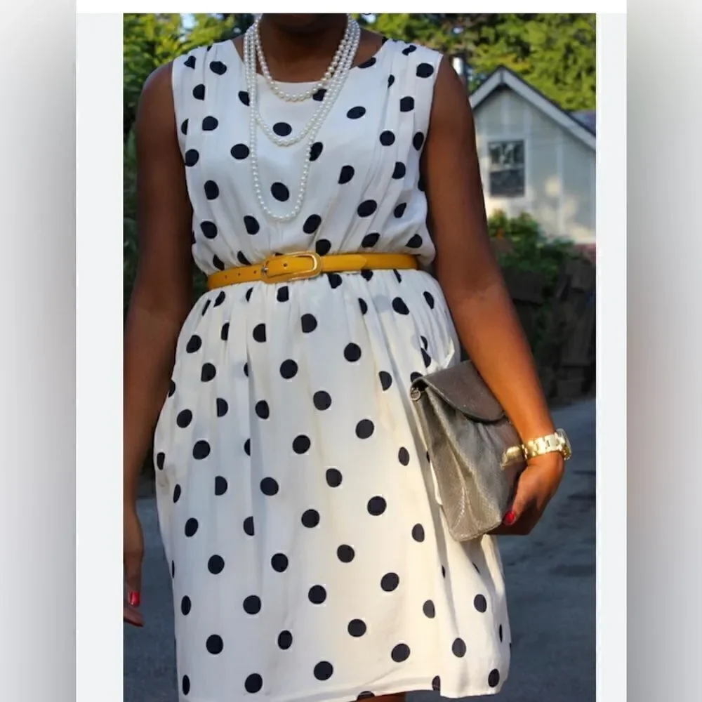 J Crew polka dot dress 100 % silk with pockets size 0